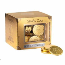 Imagen caja fuerte con monedas de chocolate 70 unidades