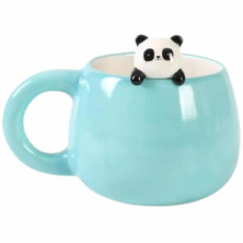 Imagen taza de cerámica con panda en el borde 450 ml