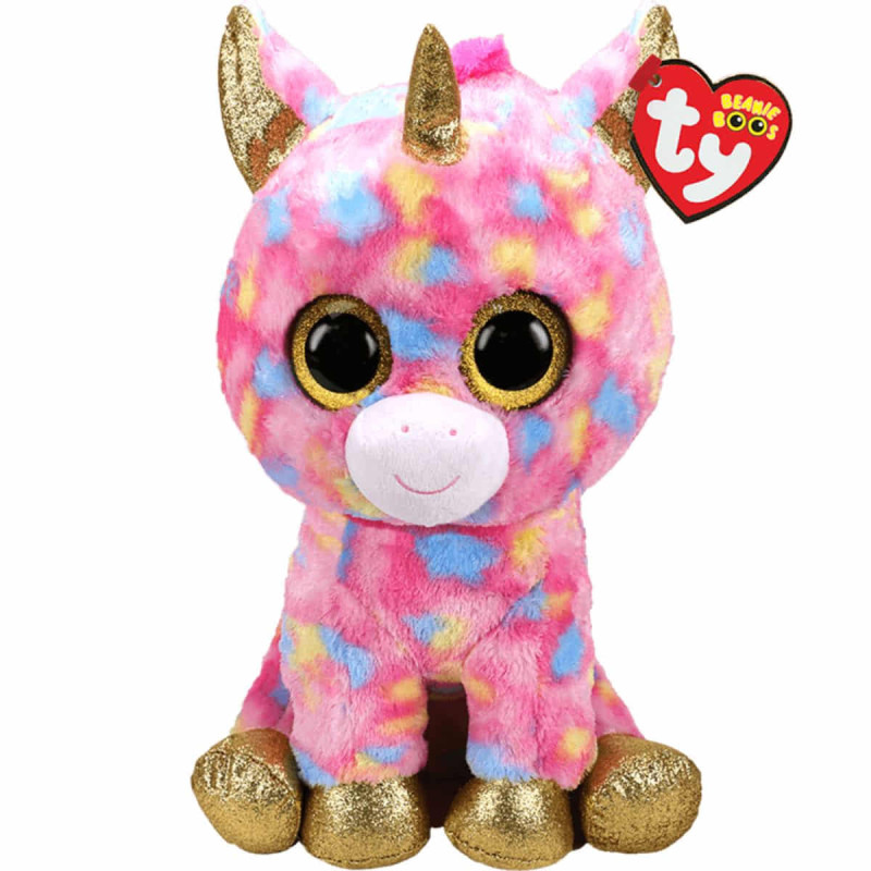 Imagen peluche beanie boos xl unicornio fantasia 40cm ty