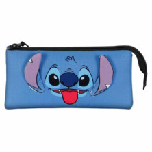 Imagen portatodo triple lilo y stitch azul