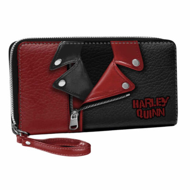 Imagen billetero harley quinn negro con cremallera Imagen billetero harley quinn negro con cremallera