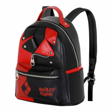 imagen 1 de mochila harley quinn negro 29cm dc comics