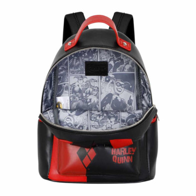 imagen 3 de mochila harley quinn negro 29cm dc comics