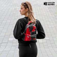 imagen 4 de mochila harley quinn negro 29cm dc comics