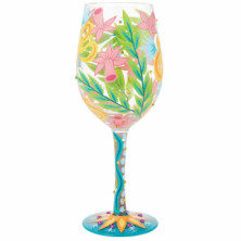 Imagen copa de vino fashion floral lolita