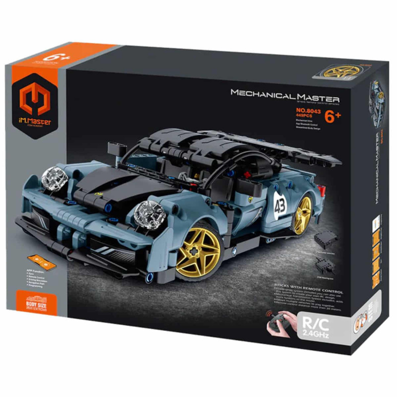 Coche de Carreras Negro iM.Master – 449 piezas con control remoto ...