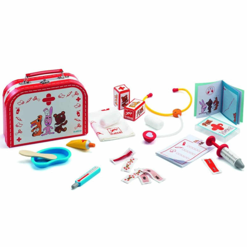 Maletín De Doctor MGM Clement Clementine – Juego De Imitación Con 17 Accesorios Para Niños A Partir De 3 Años (27 Cm X 25 Cm)