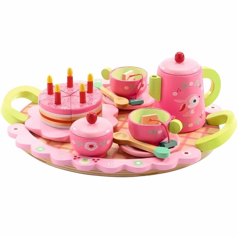 Imagen juego de tacitas merienda lili rosa djeco