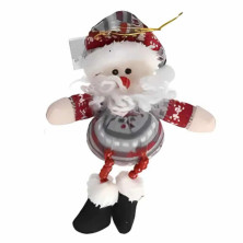 Colgante Santa 17cm Gris – Adornos Navideños Variados