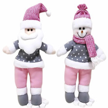 Figura Rosa sobre Copo de Nieve 37cm – Decoración Navideña Sofisticada