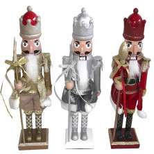 FIGURA NAVIDEÑA CASCANUECES 38 CM - DECORACIÓN NAVIDEÑA EN 3 SURTIDOS