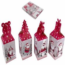 Caja Regalo Santa 210GSM - Diseño Navideño y Resistente