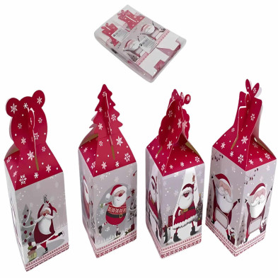 Caja Regalo Santa 210GSM - Diseño Navideño y Resistente