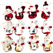 Colgante Navideño con Lentejuelas 15 cm - Decoración Brillante