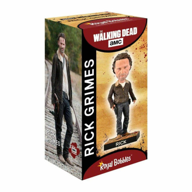 Caja Figura Rick Grimes The Walking Dead Bobblehead 20cm Poliresina