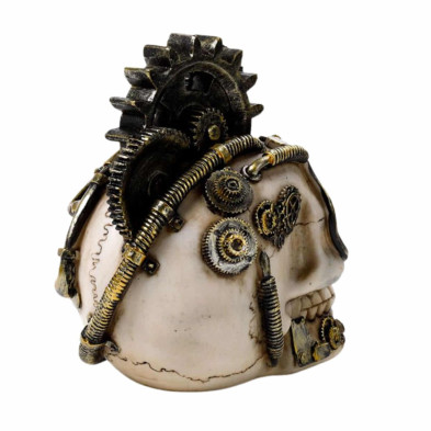 Figura Calavera Steampunk con Engranajes y Muelles 16.5cm