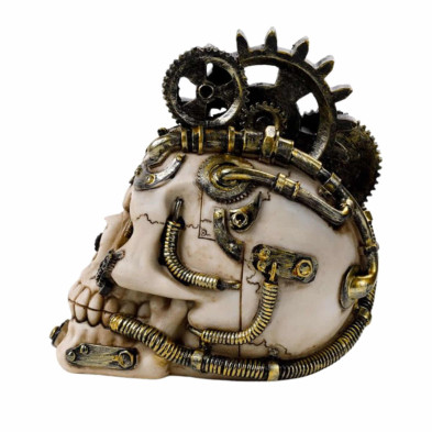Figura Calavera Steampunk con Engranajes y Muelles 16.5cm