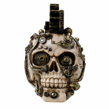Figura Calavera Steampunk con Engranajes y Muelles 16.5cm