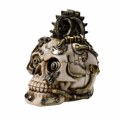 Figura Calavera Steampunk con Engranajes y Muelles 16.5cm