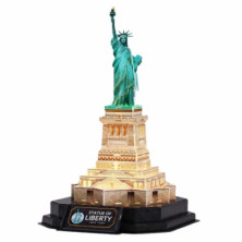 Imagen puzzle 3d estatua de la libertad led