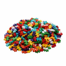 imagen 2 de cubo de piezas arcoiris 600 piezas plus plus