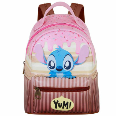 Imagen mochila lilo y stitch rosa 25cm
