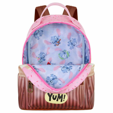 imagen 3 de mochila lilo y stitch rosa 25cm