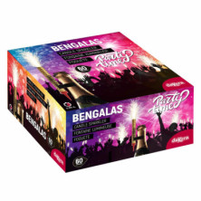 Imagen display 60 bengalas de color dorado 12cm