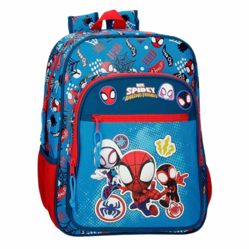 Imagen mochila escolar go spidey 38cm adaptable