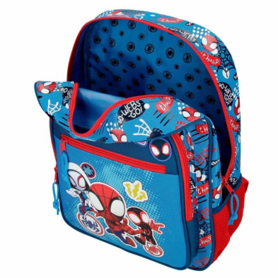 Imagen 3 mochila escolar go spidey 38cm adaptable