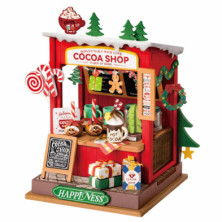 Imagen puzzle de madera cocoa shop robotime