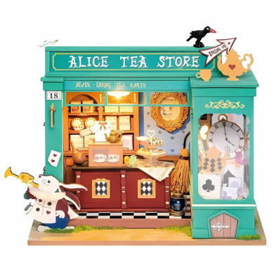 Imagen puzzle de madera alices tea store robotime