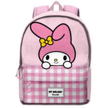 Imagen mochila kuromi 44cm my melody rosa