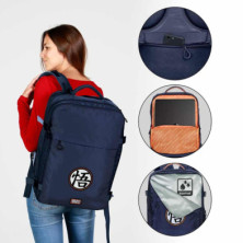 imagen 3 de mochila dragon ball mercury azul 47cm