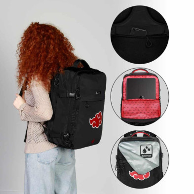 imagen 3 de mochila naruto mercury negra 47cm