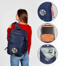 imagen 3 de mochila dragon ball mercury azul 40cm