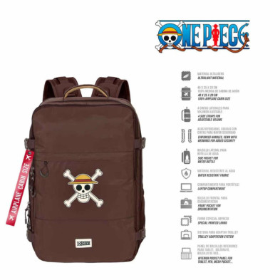 imagen 1 de mochila one piece mercury marrón 40cm