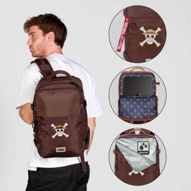 imagen 3 de mochila one piece mercury marrón 40cm