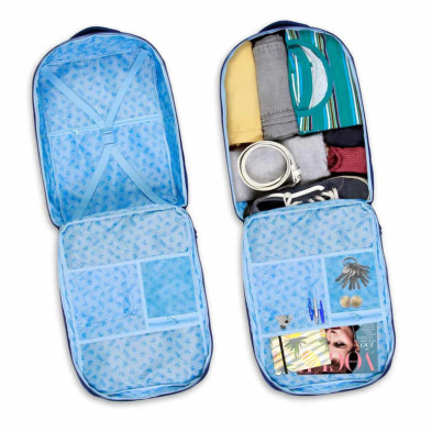 imagen 4 de mochila sonic mercury azul 40cm