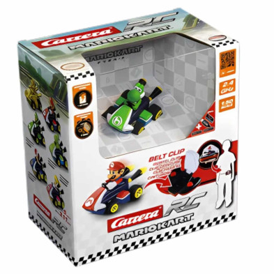 imagen 1 de coche radiocontrol yoshi mario kart mini rc 1:50