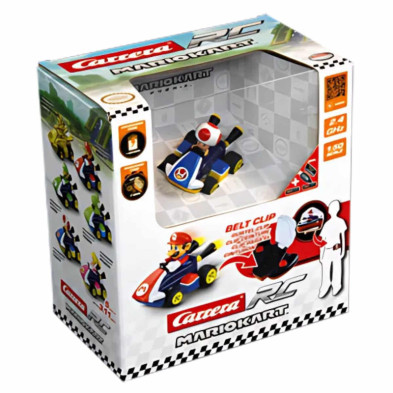 imagen 1 de coche radiocontrol toad mario kart mini rc 1:50
