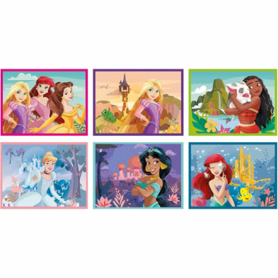 imagen 1 de puzle cubos princesa 6 piezas clementoni