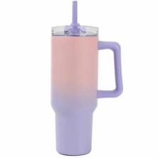 TAZA DE VIAJE SOMBREADA ROSA & LILA 1200ML I-DRINK