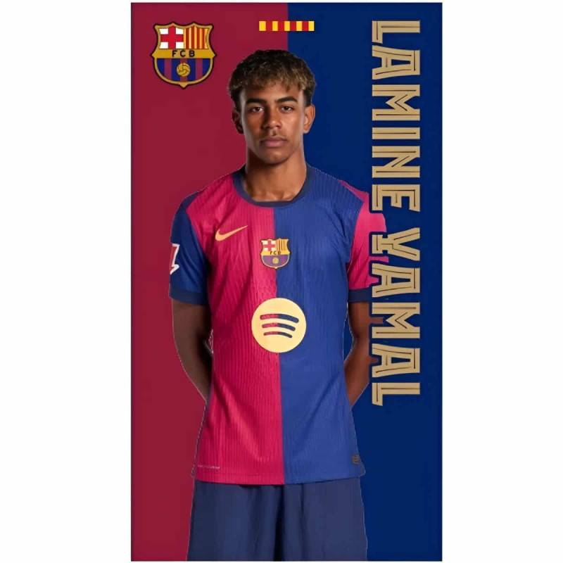 Imagen toalla playa microfibra fc barcelona yamal