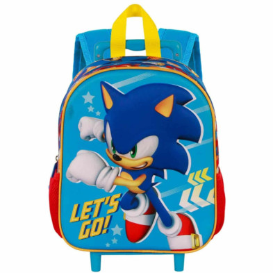 Imagen mochila con carro sonic 3d 34cm