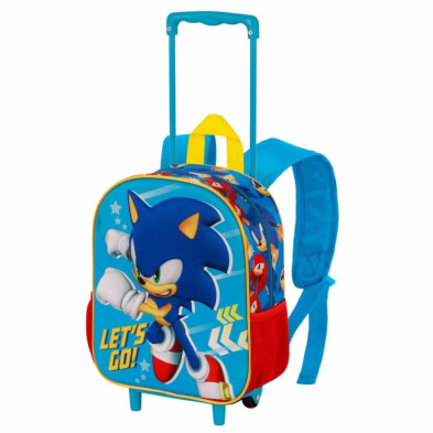 imagen 1 de mochila con carro sonic 3d 34cm