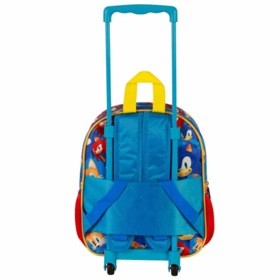imagen 3 de mochila con carro sonic 3d 34cm