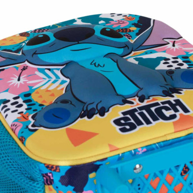 imagen 3 de mochila con carro lilo & stitch 3d 34cm colors