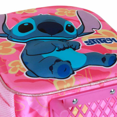 imagen 4 de mochila con carro lilo & stitch 3d 34cm cute