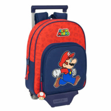 MOCHILA SUPER MARIO 34CM SAFTA CON CARRO – DISEÑO DIVERTIDO Y MÁXIMA COMODIDAD